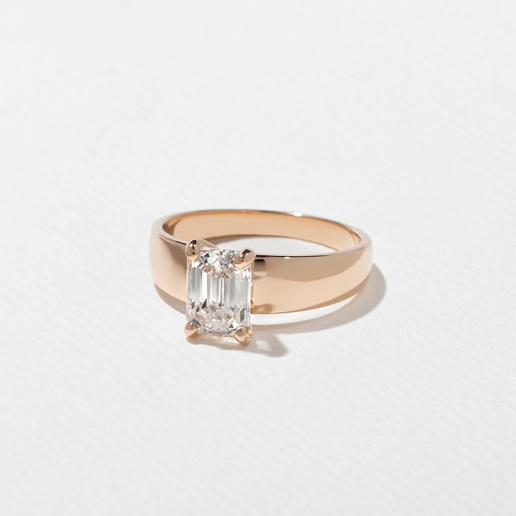 Nova Emerald-Cut in 14k Rose Gold – view 2