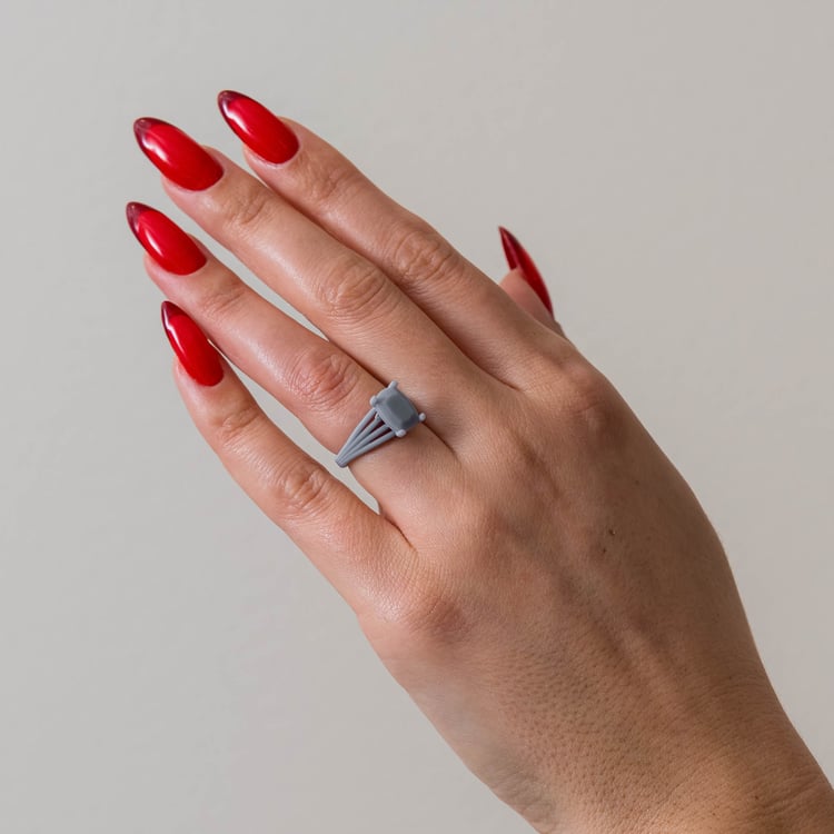 Scarlett Antique Cushion Solitaire in Resin