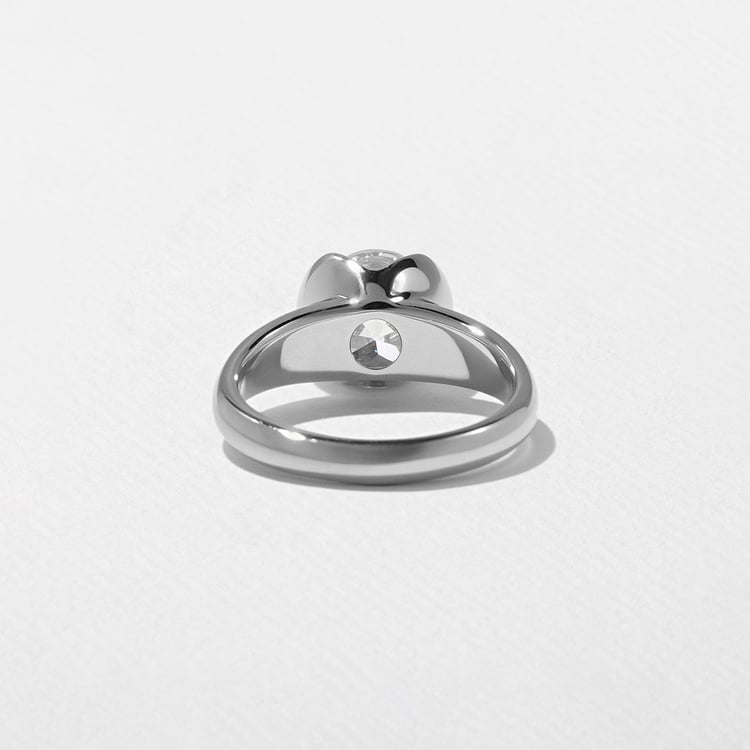 Esme Antique Round in 14k White Gold – view 4