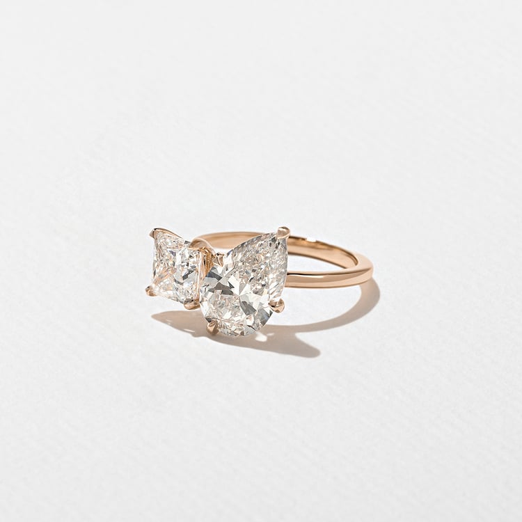 Vivi Grand Pear and Princess in 14k Rose Gold – view 2