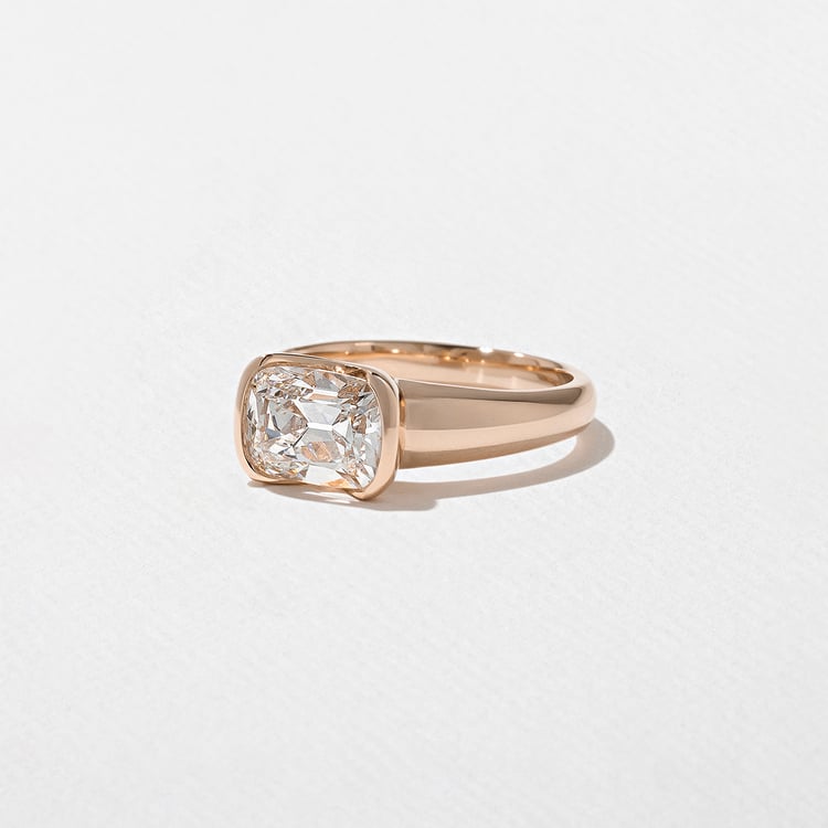 Esme Antique Cushion in 14k Rose Gold – view 2