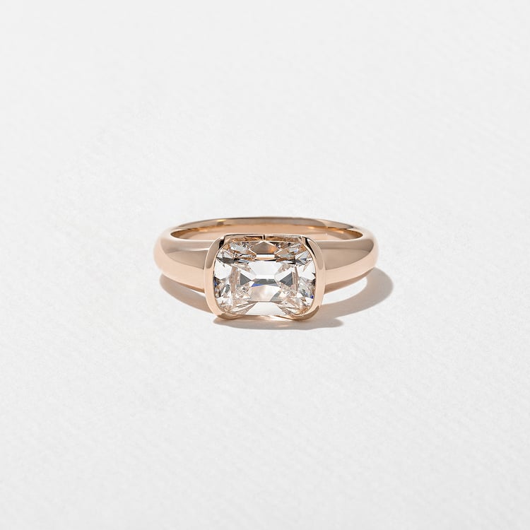 Esme Antique Cushion in 14k Rose Gold