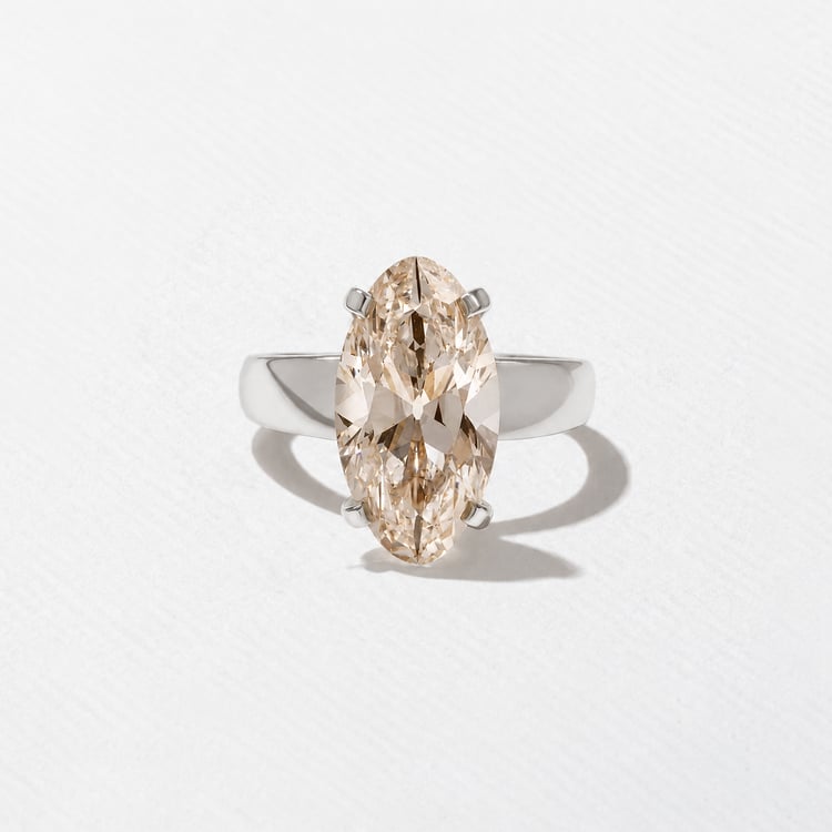 Nova Champagne Diamond in 14k White Gold