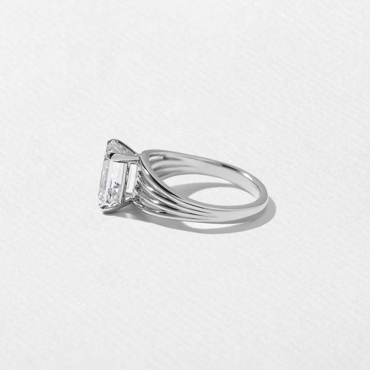 Scarlett Emerald-Cut Solitaire in 18k White Gold – view 3
