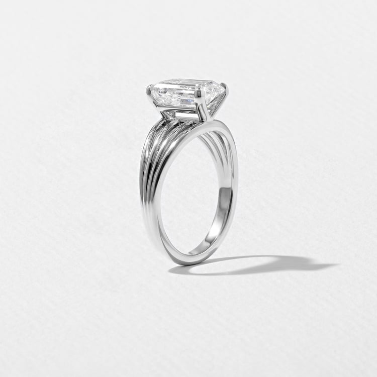 Scarlett Emerald-Cut Solitaire in 18k White Gold – view 5