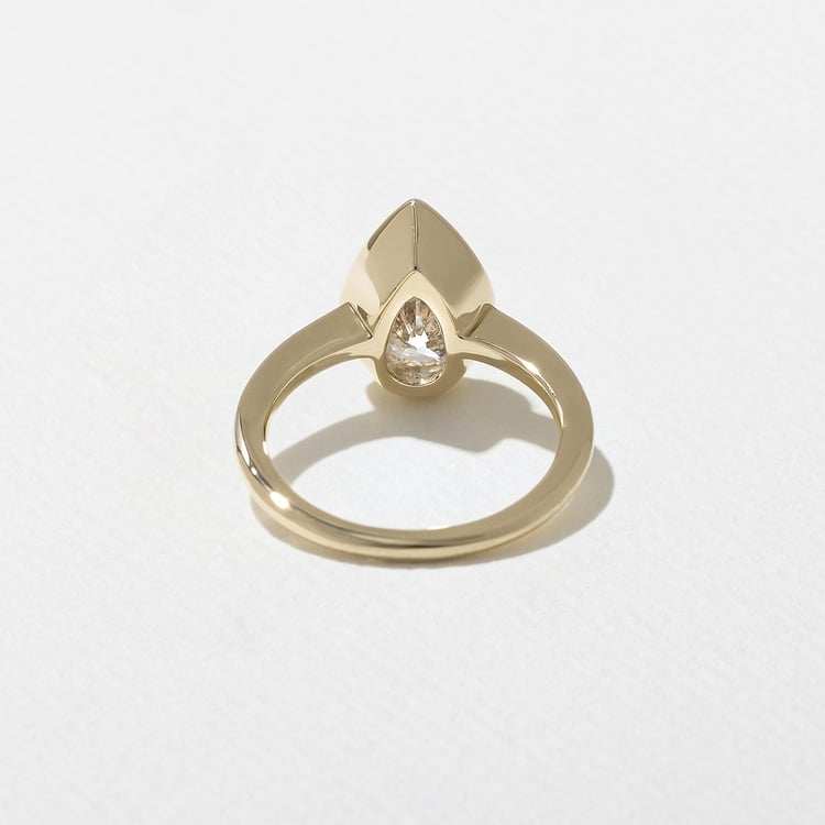 Bailey Pear Solitaire in 14k Yellow Gold – view 4