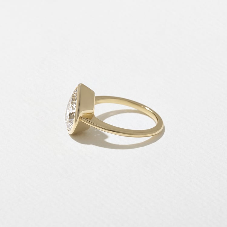 Bailey Pear Solitaire in 14k Yellow Gold – view 3