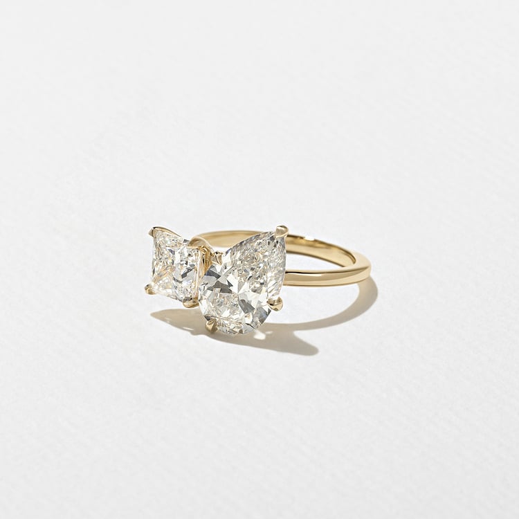Vivi Grand Pear and Princess in 14k Yellow Gold – view 2