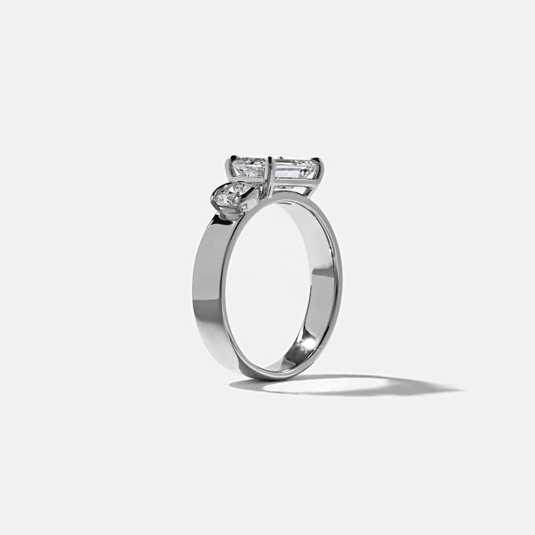 Henri Emerald-Cut in 14k White Gold – view 5
