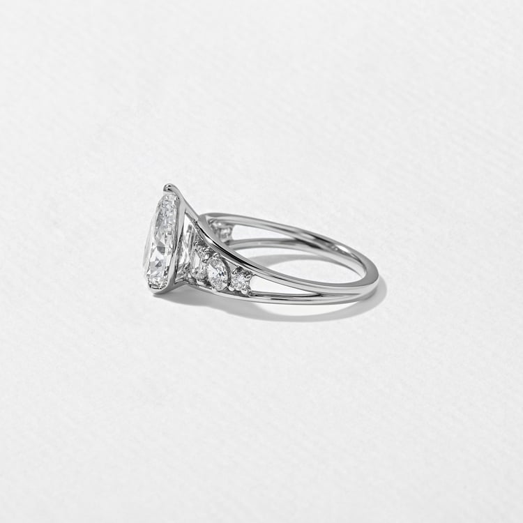 Marni Pear Solitaire in 18k White Gold – view 3