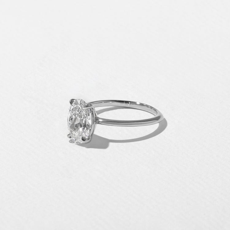 Grace Antique Oval in 14k White Gold – view 2