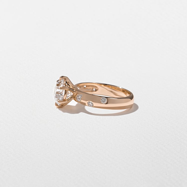 Skylar Round in 14k Rose Gold – view 3