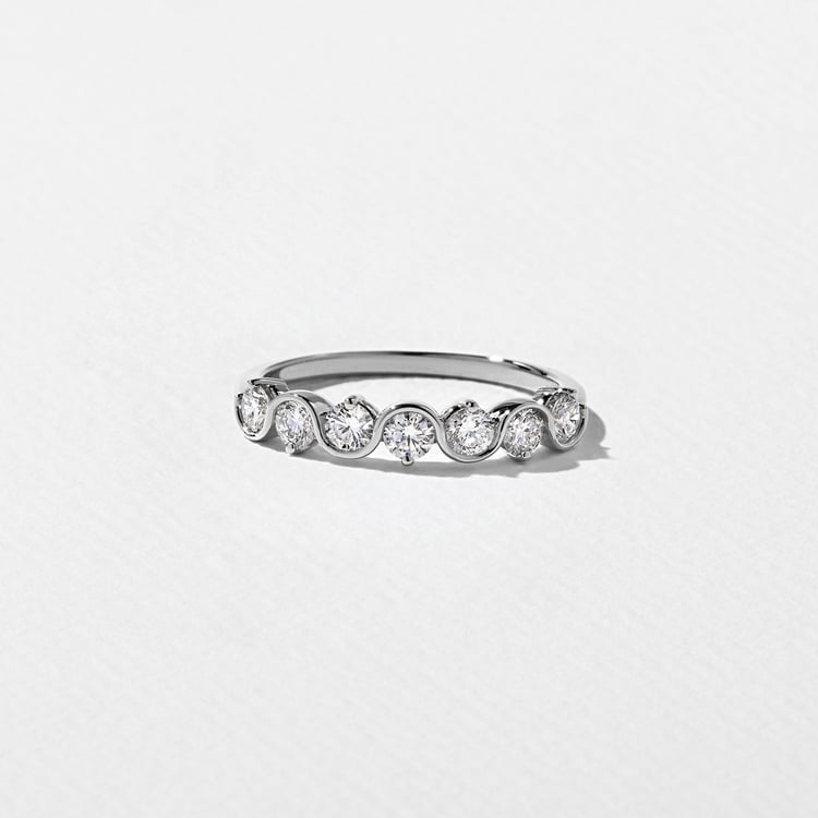 Wave in 14k White Gold