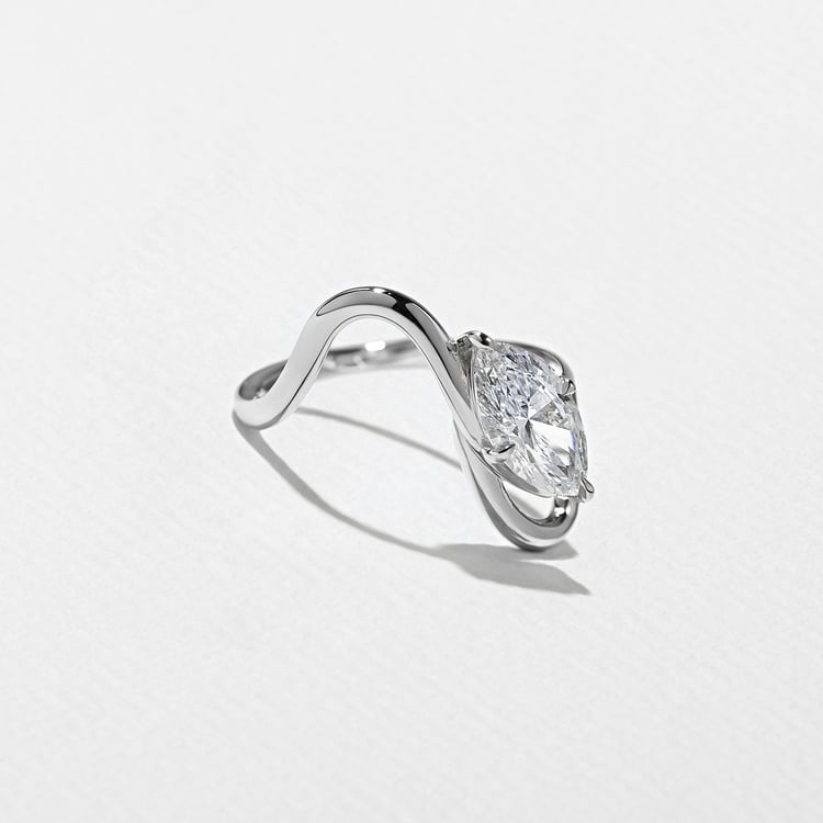 Stella Marquise in 14k White Gold – view 3