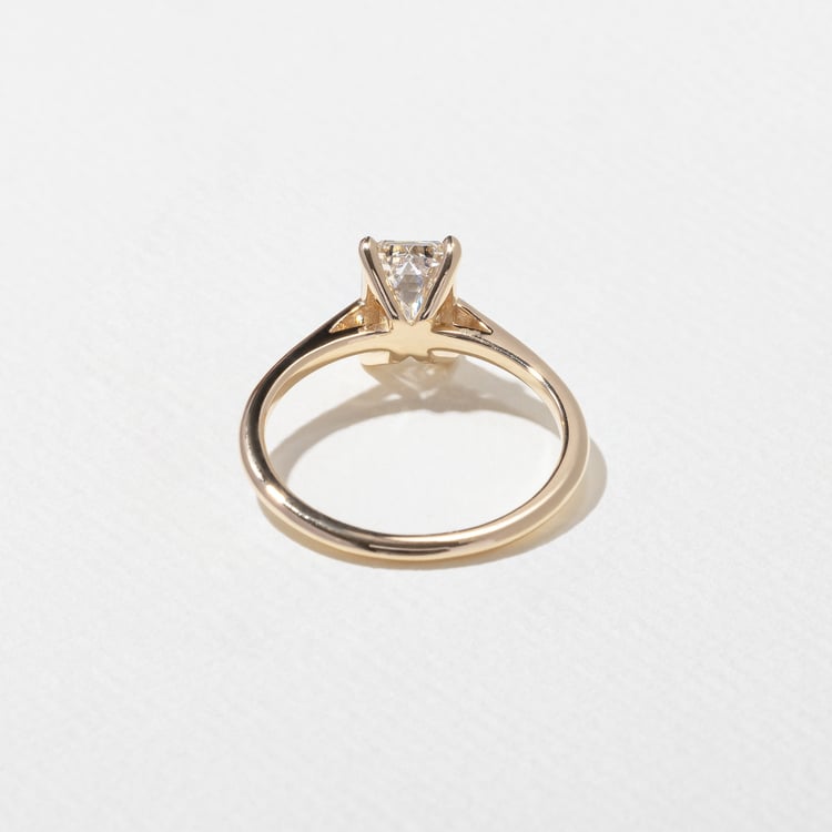 Iris Emerald-Cut Solitaire in 14k Yellow Gold – view 4