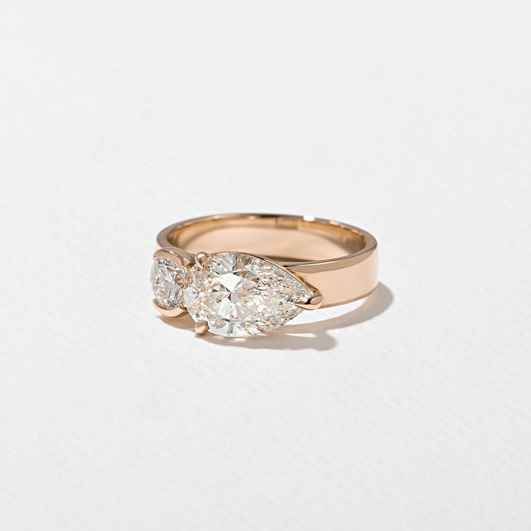 Henri Grand Pear in 14k Rose Gold – view 2