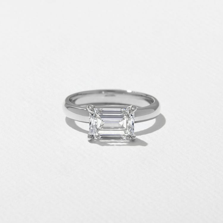 James Emerald-Cut in 14k White Gold