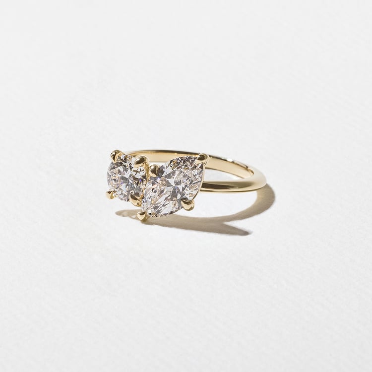 Vivi Marquise and Round in 14k Yellow Gold – view 2
