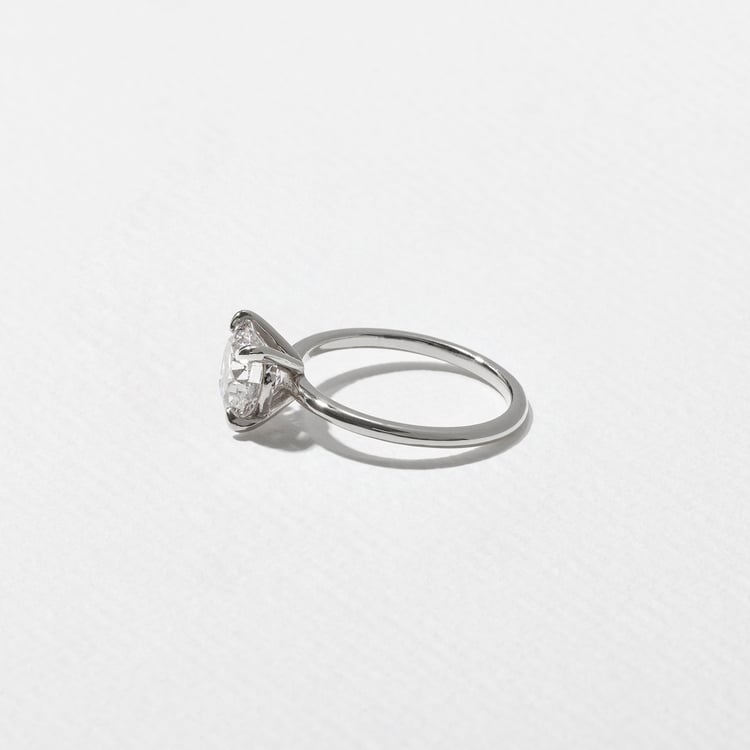 Grace Round Solitaire in Platinum – view 3