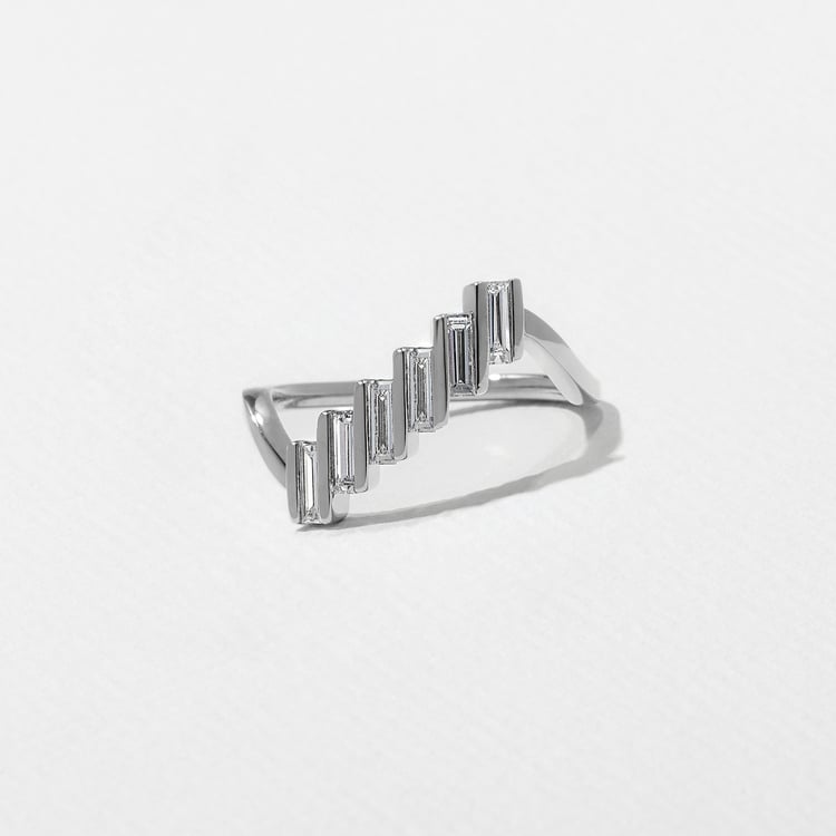 Maze in 14k White Gold