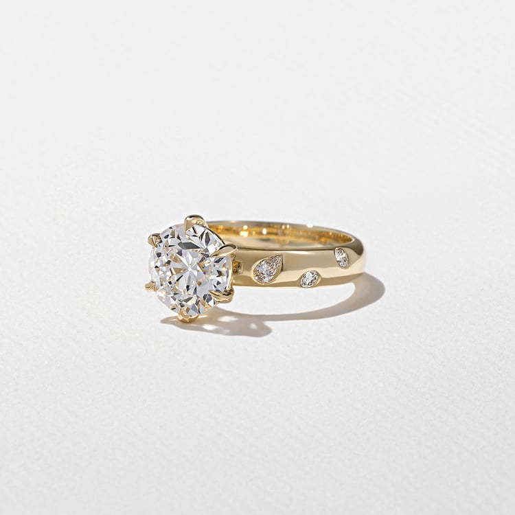 Skylar Round in 14k Yellow Gold – view 2