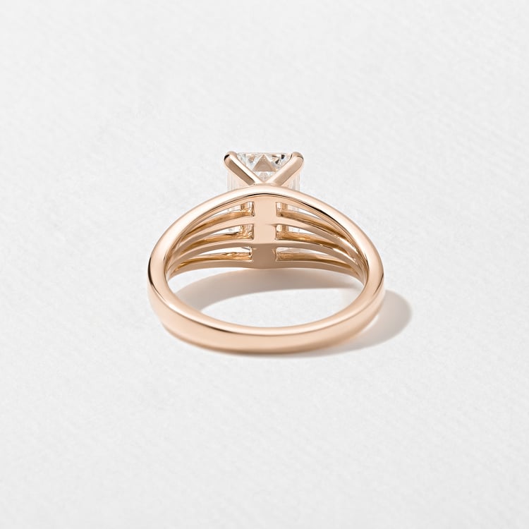 Scarlett Emerald-Cut Solitaire in 14k Rose Gold – view 4