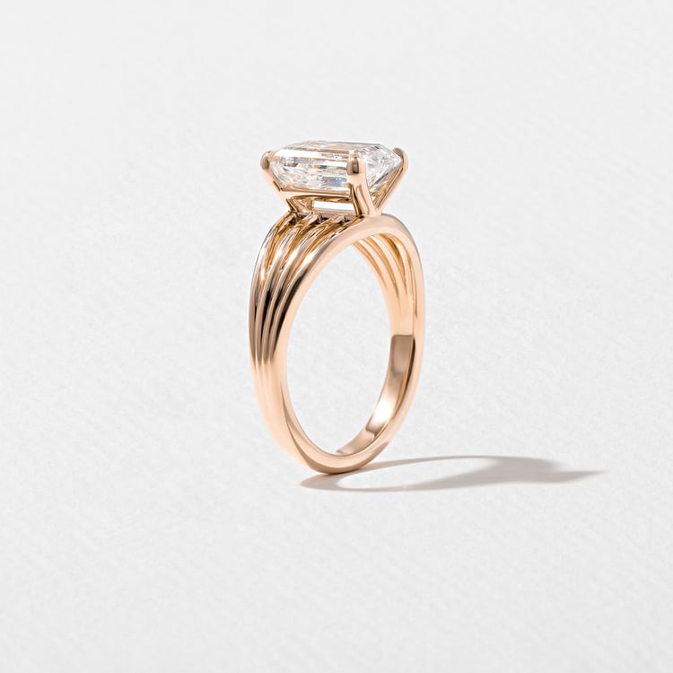 Scarlett Emerald-Cut Solitaire in 14k Rose Gold – view 5