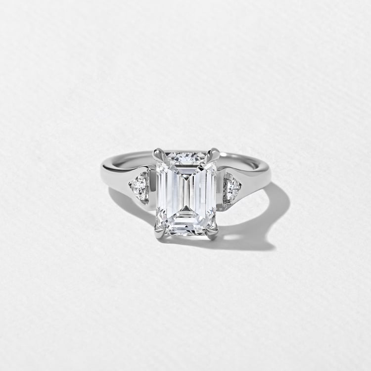 Cleo Emerald-Cut in 14k White Gold