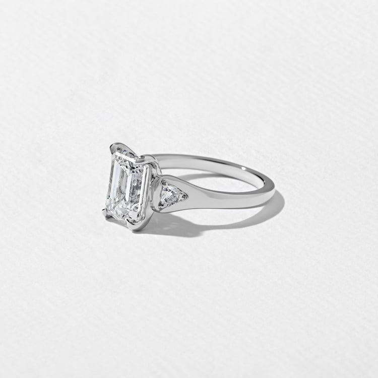 Cleo Emerald-Cut in 14k White Gold – view 2