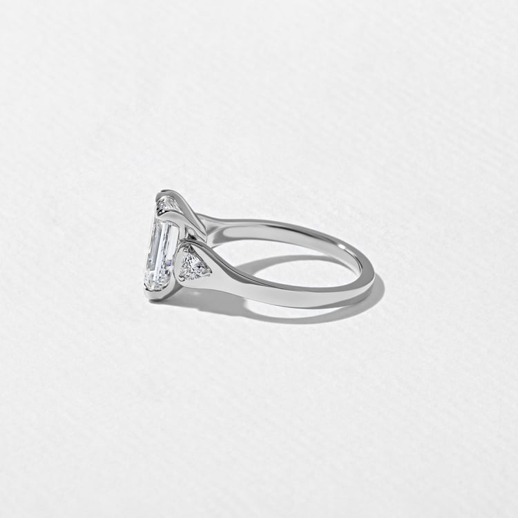 Cleo Emerald-Cut in 14k White Gold – view 3