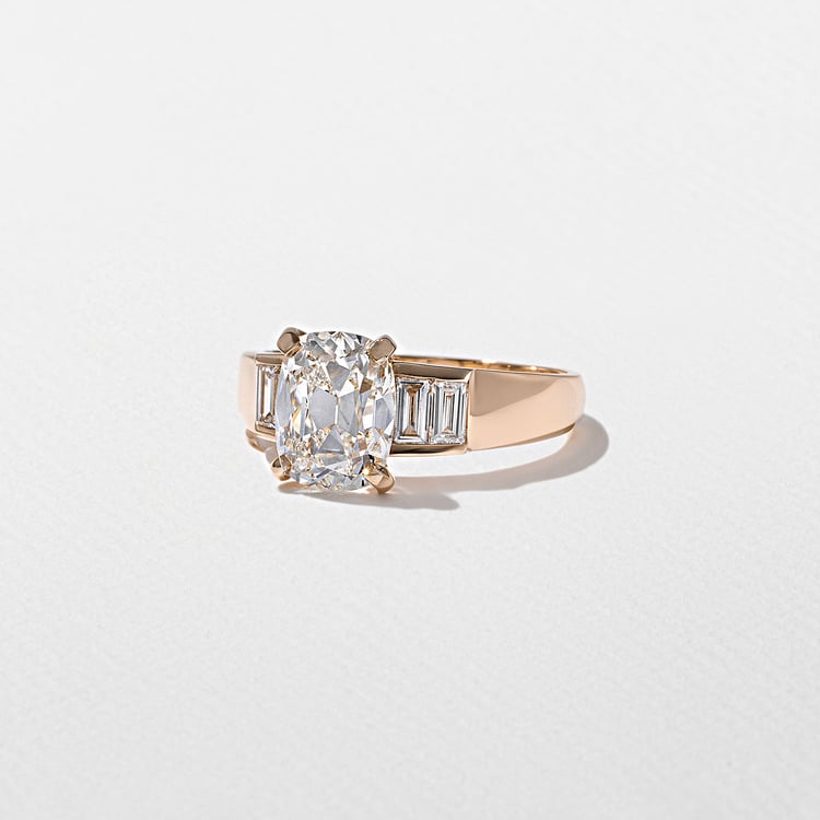 Nova Antique Cushion in 14k Rose Gold – view 2