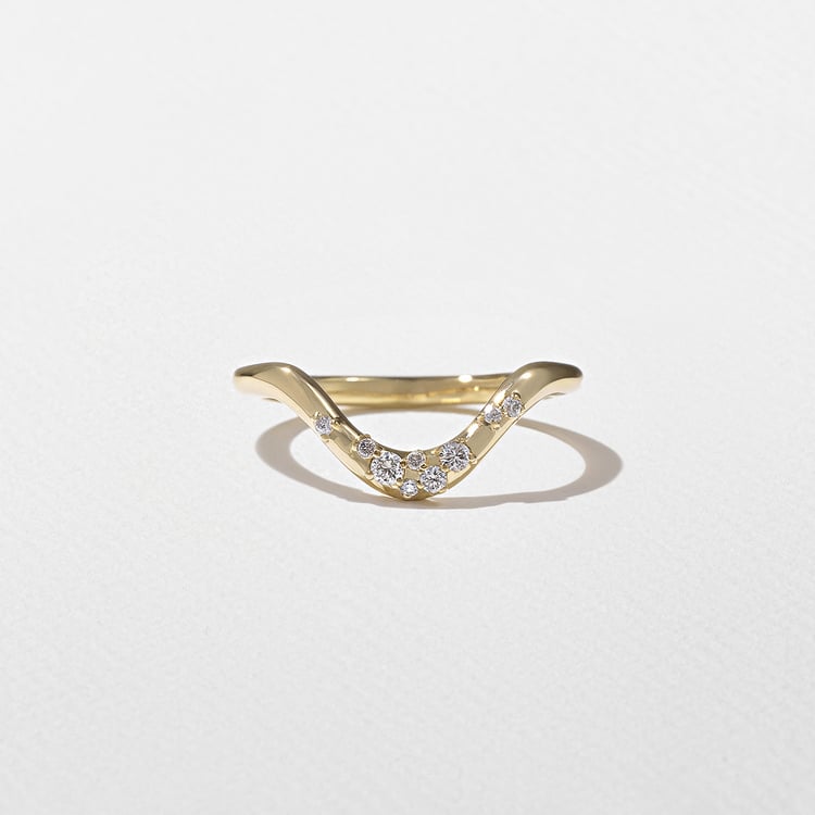 Rae with Pavé in 18k Yellow Gold