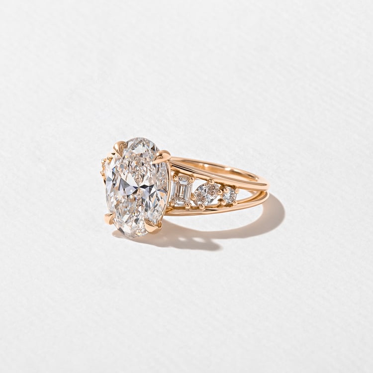 Marni Oval Solitaire in 14k Rose Gold – view 2