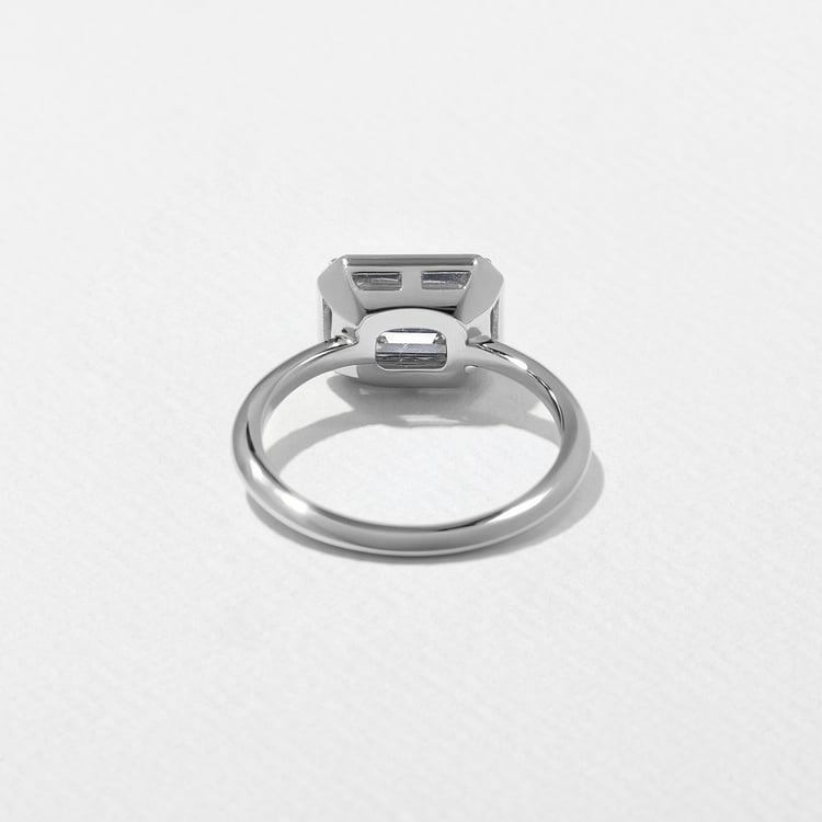 August Emerald-Cut in 14k White Gold – view 4