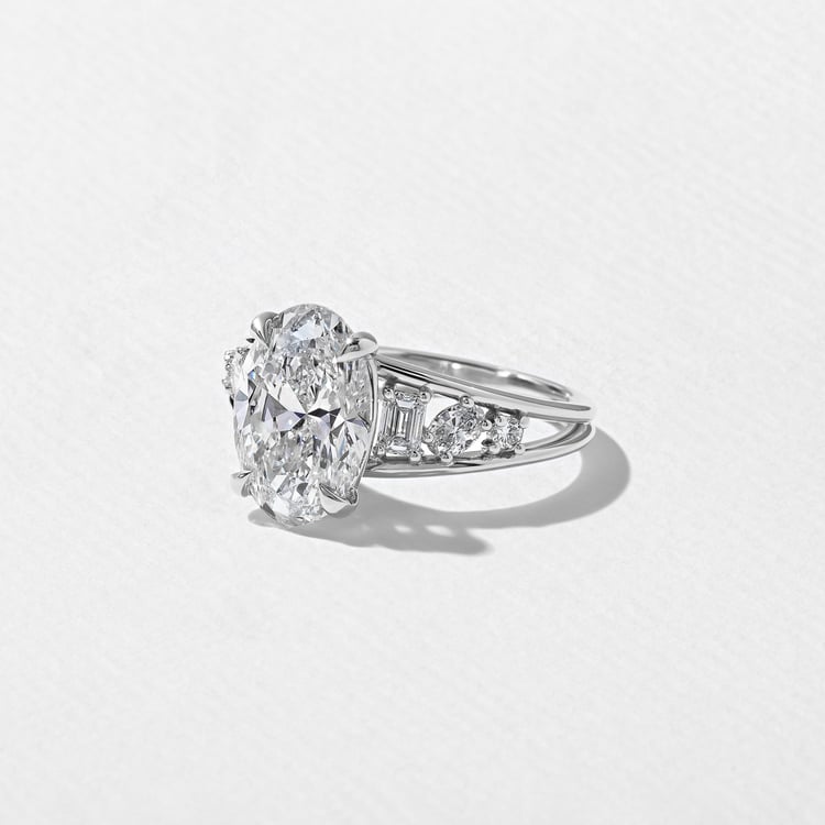 Marni Oval Solitaire in Platinum – view 2