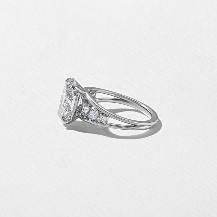 Marni Oval Solitaire in Platinum – view 3