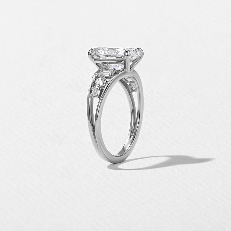 Marni Oval Solitaire in Platinum – view 5