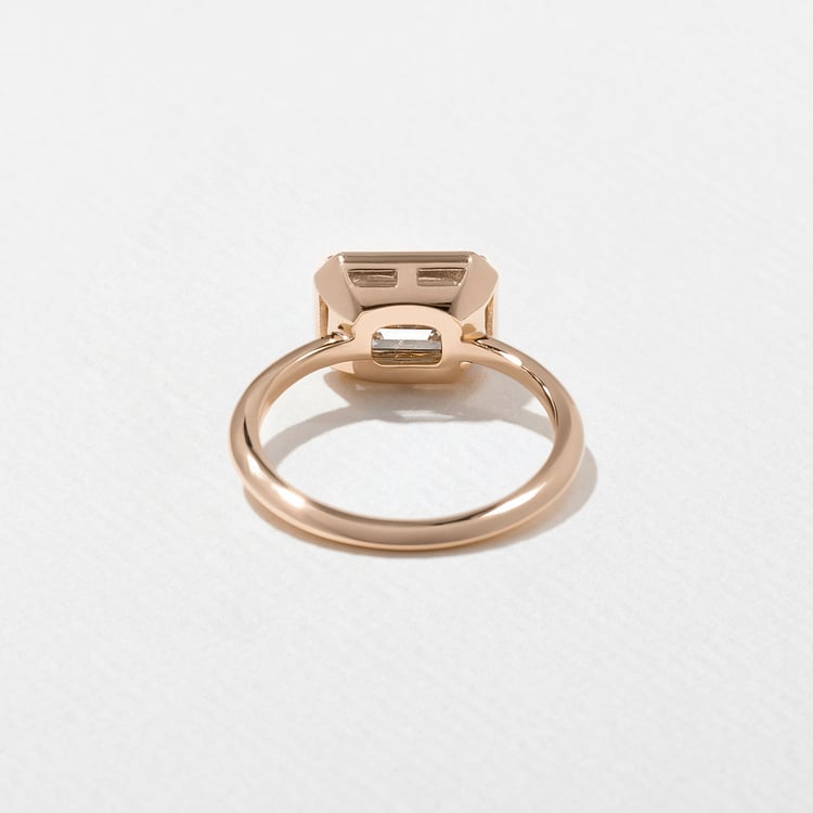 August Emerald-Cut in 14k Rose Gold – view 4