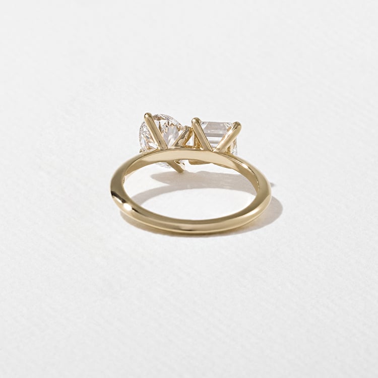 Vivi Oval and Asscher in 14k Yellow Gold – view 4