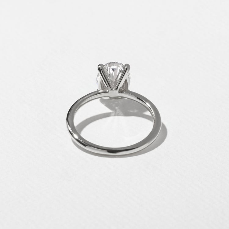 Grace Oval Solitaire in Platinum – view 4