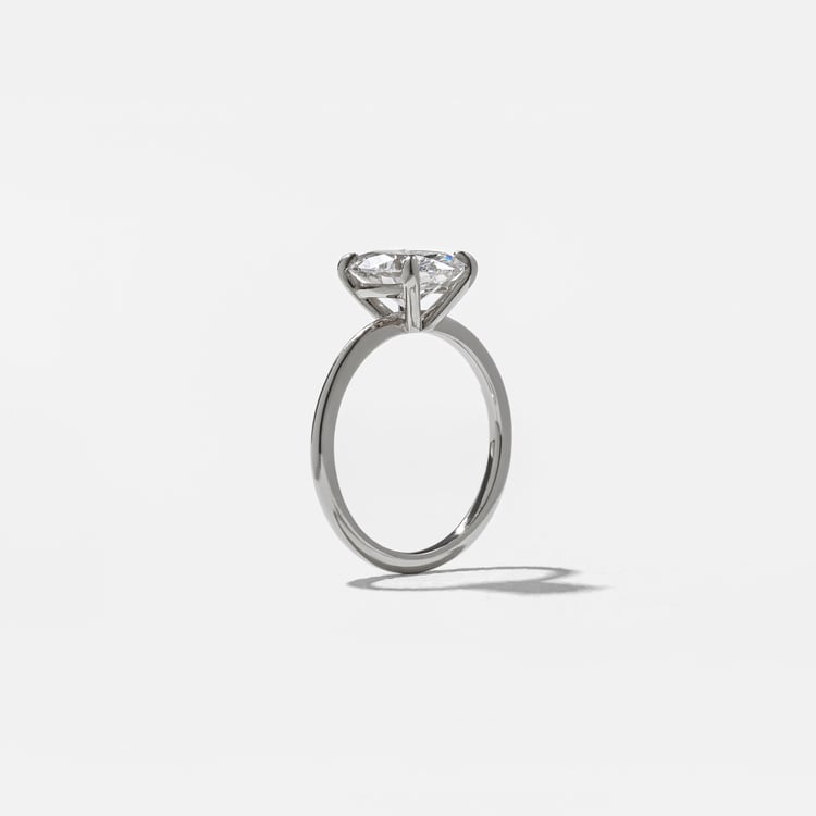 Grace Oval Solitaire in Platinum – view 5