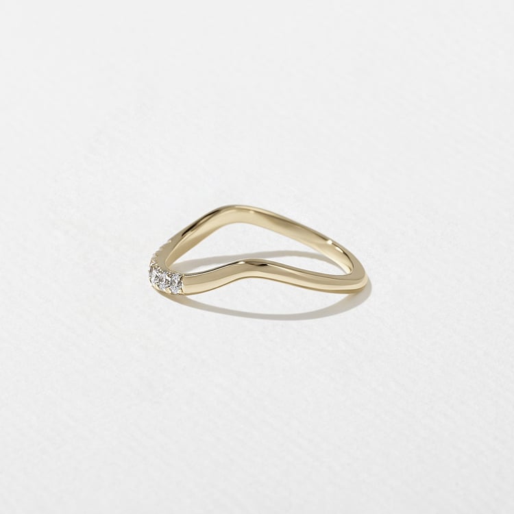 Coral with Pavé