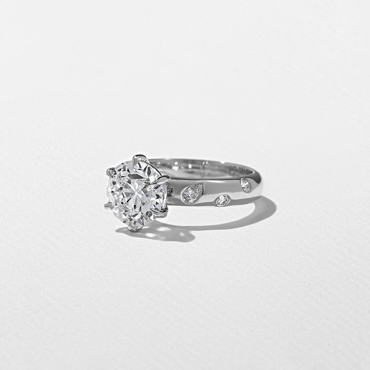 Skylar Round in 14k White Gold – view 2