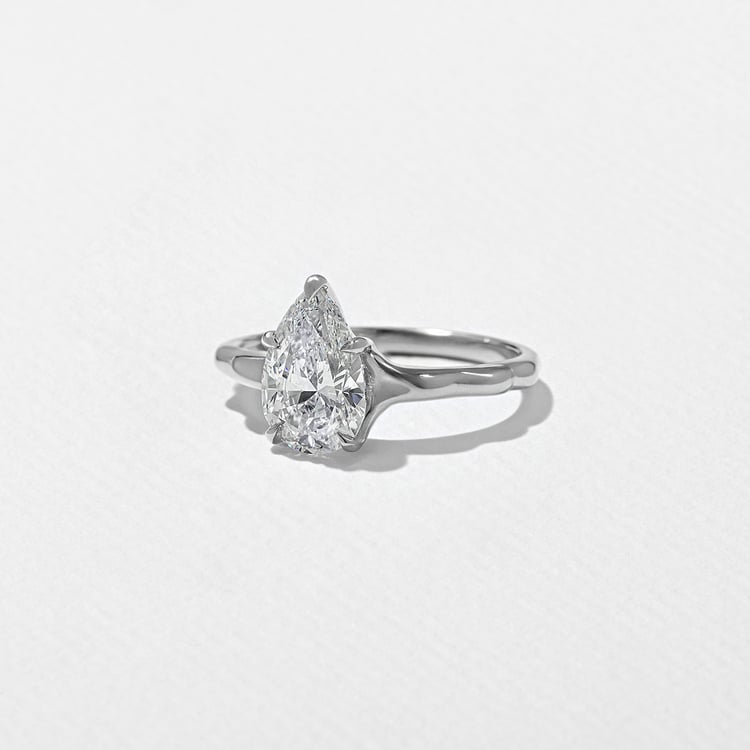 Sloan Pear in 18k White Gold – view 2