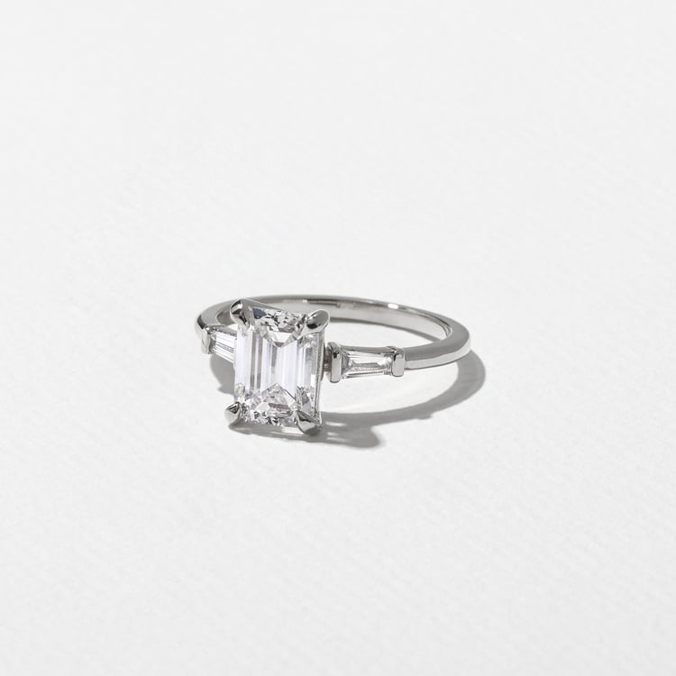 Trey Emerald-Cut in 14k White Gold – view 2