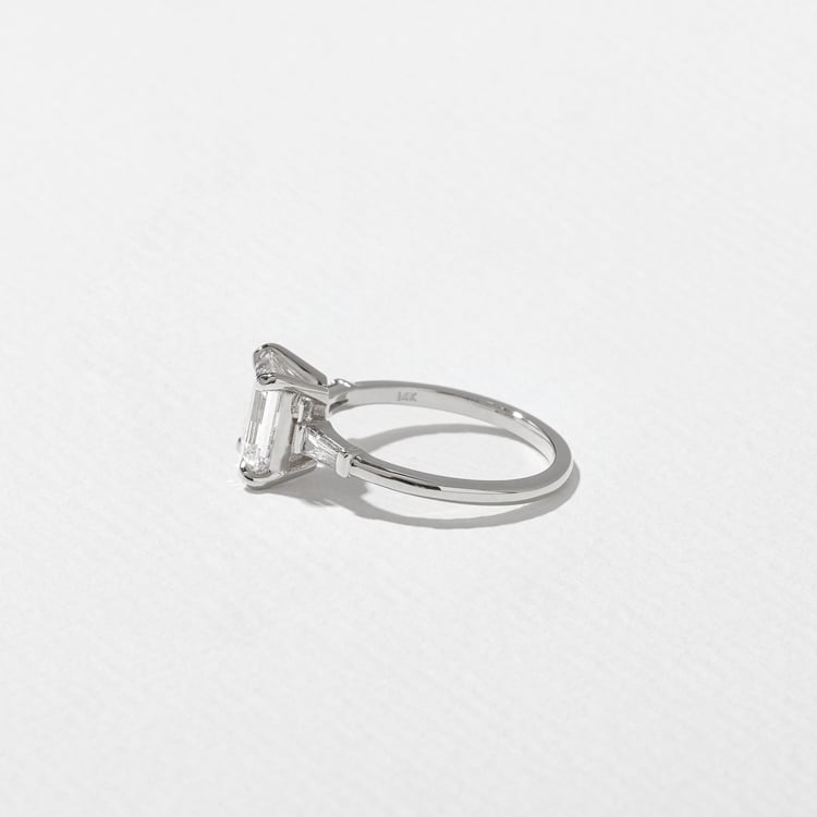 Trey Emerald-Cut in 14k White Gold – view 3