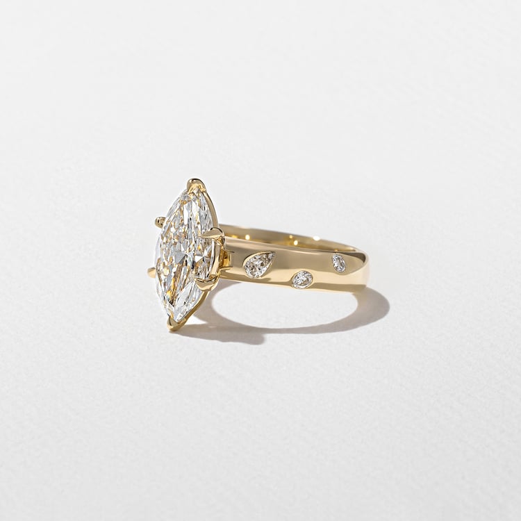 Skylar Marquise in 14k Yellow Gold – view 2