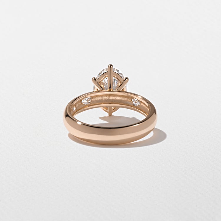 Skylar Oval in 14k Rose Gold – view 4