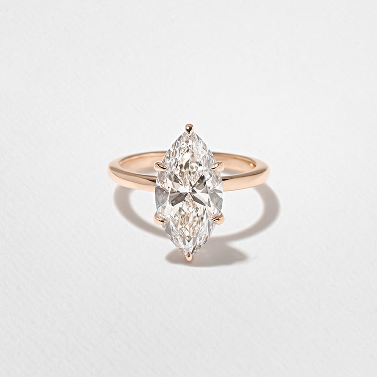 Grace Marquise in 14k Rose Gold