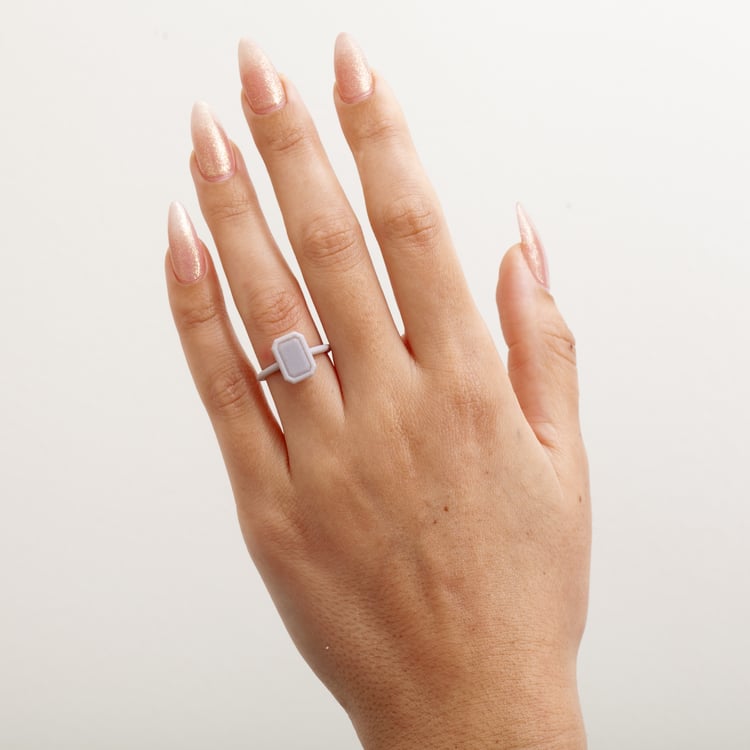 Bailey Emerald-Cut Solitaire in Resin